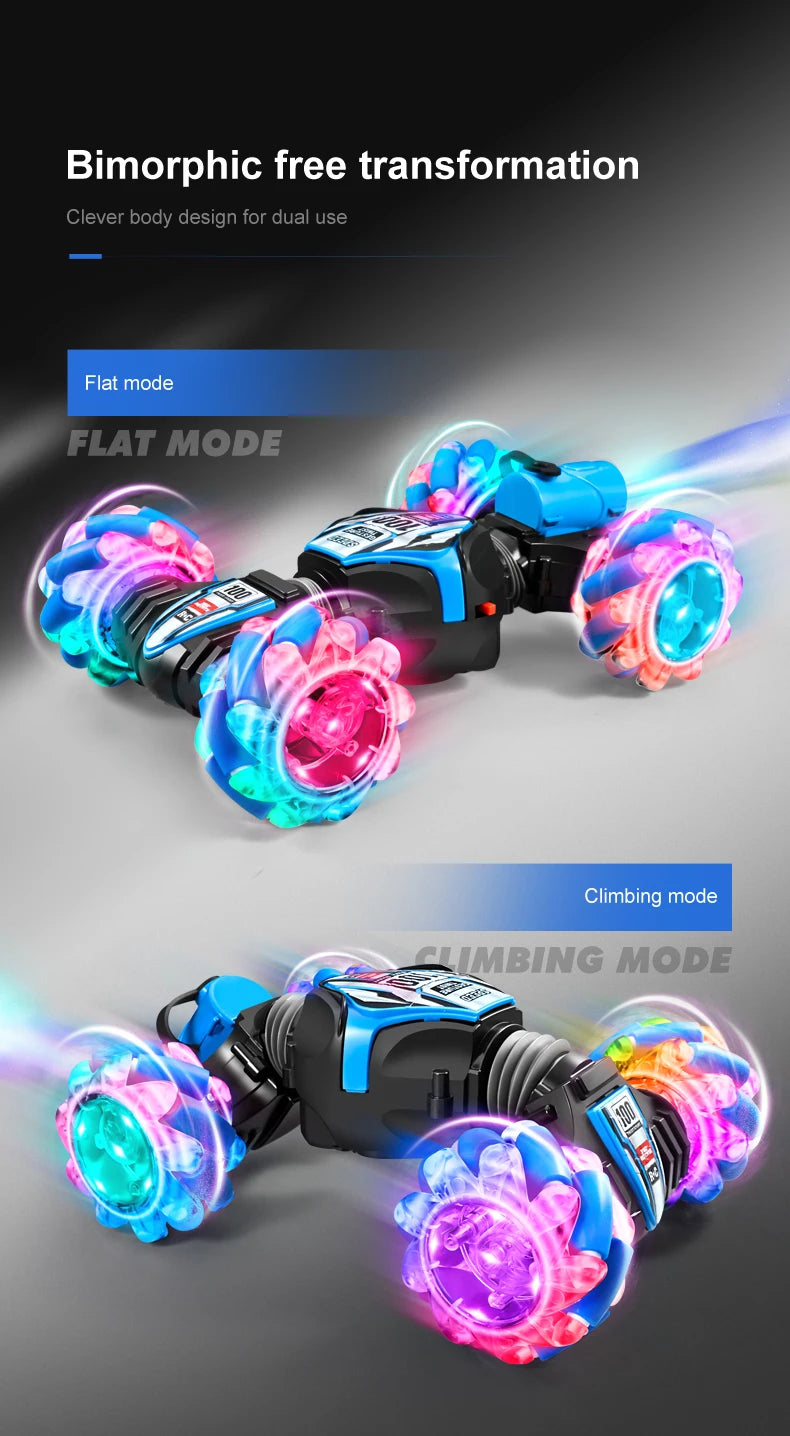 Top RC Stunt Car 2.4G Remote Control Cars RC Watch Gesture Sensor LED Rotation Gift Electronic Toy for Kids Boys
