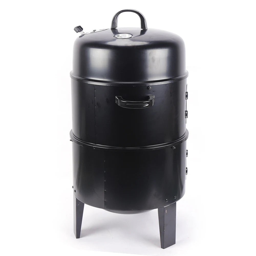 Outdoor Charcoal BBQ Smoker Oven with Thermometer