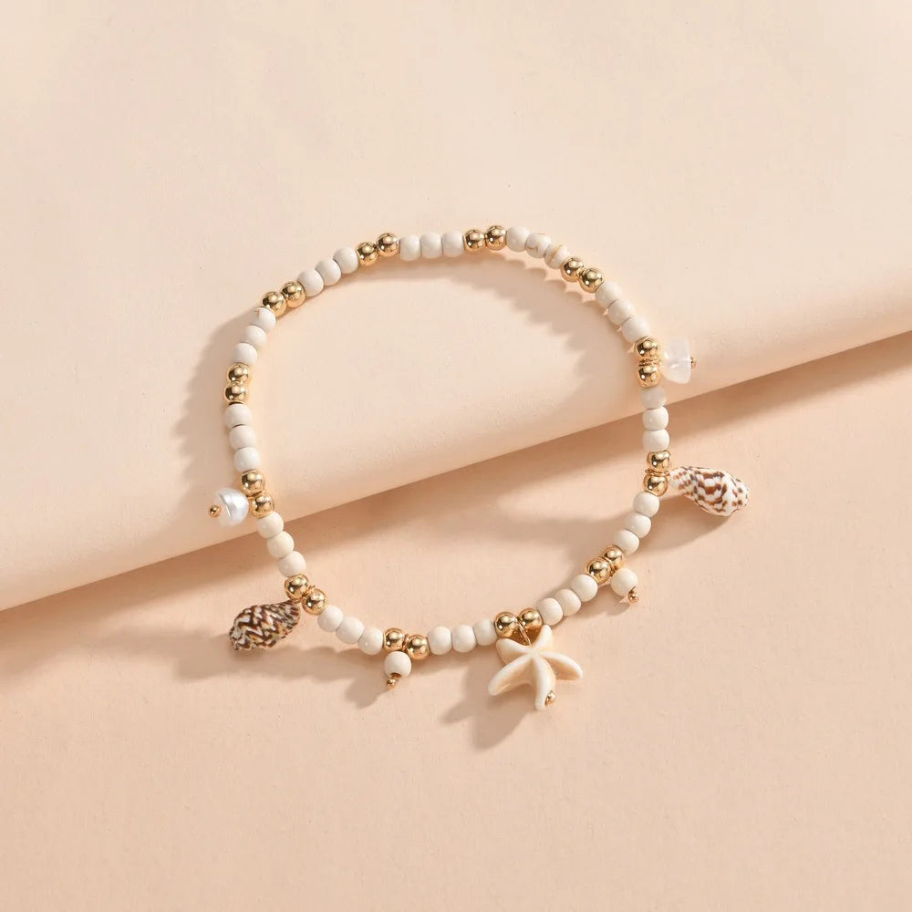 Women’s Layered Charm Rope Anklet