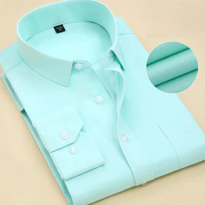 Men’s Slim-Fit Long-Sleeve Business Shirt