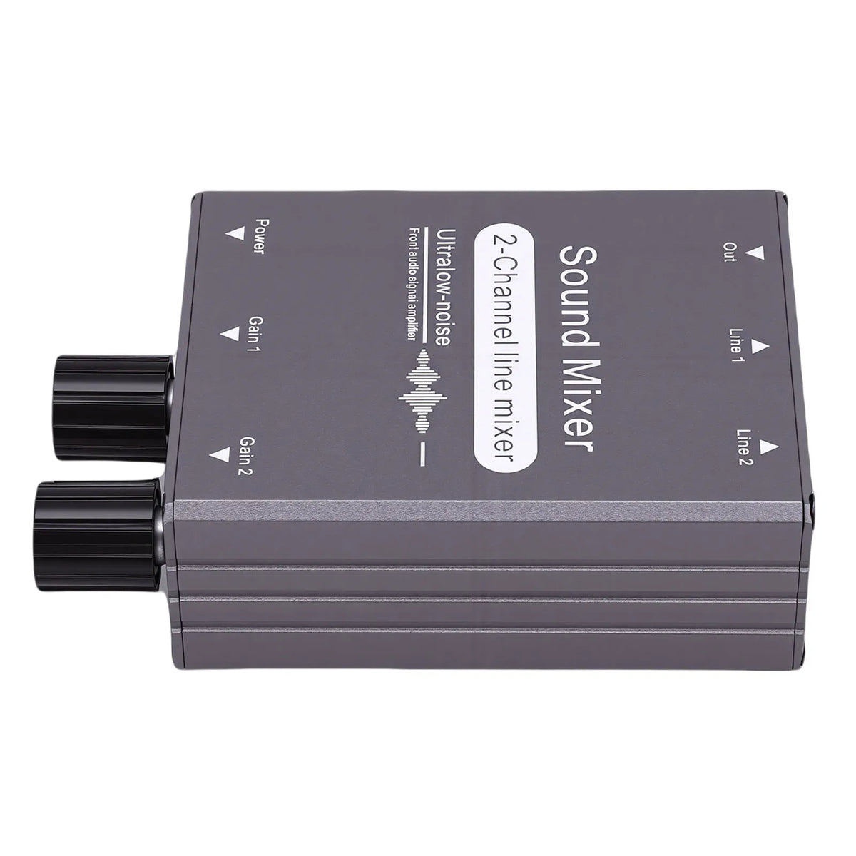 Mezclador de audio de 2 canales de 3.5 mm con control de volumen doble