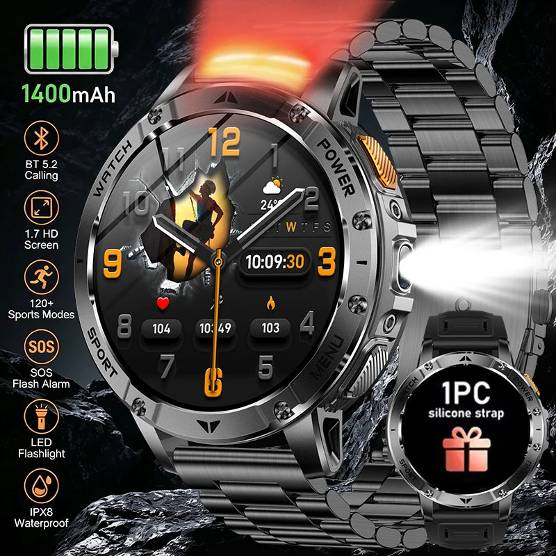 1.7-Inch IPX8 Smart Watch with SOS & Calling
