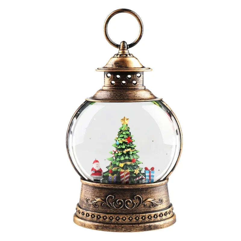 Adorno de bola de cristal para Navidad – Diseños de Santa y árbol