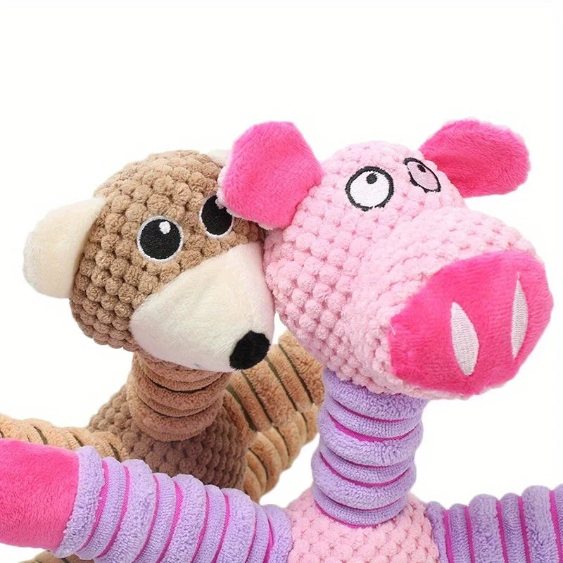 Plush Animal Dog Toy for Small & Medium Dogs