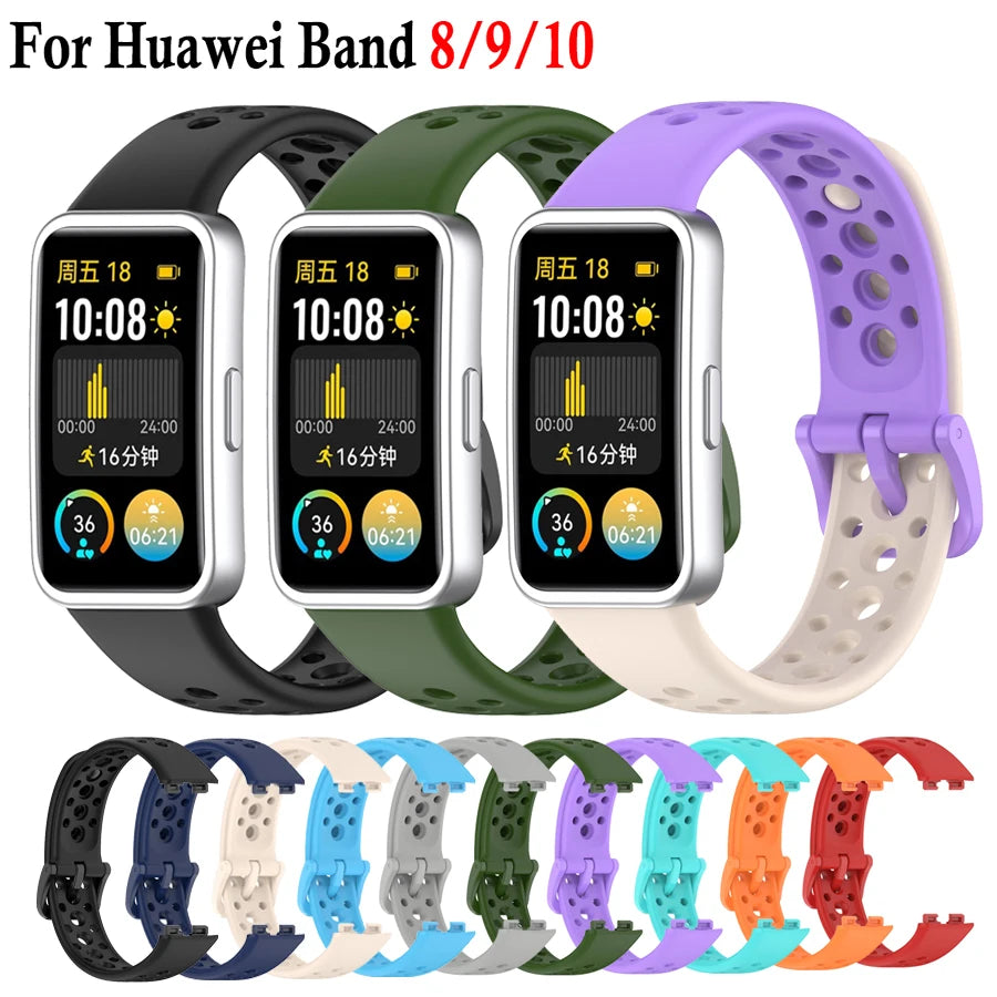 Huawei Band 8/9/10 Breathable Silicone Strap