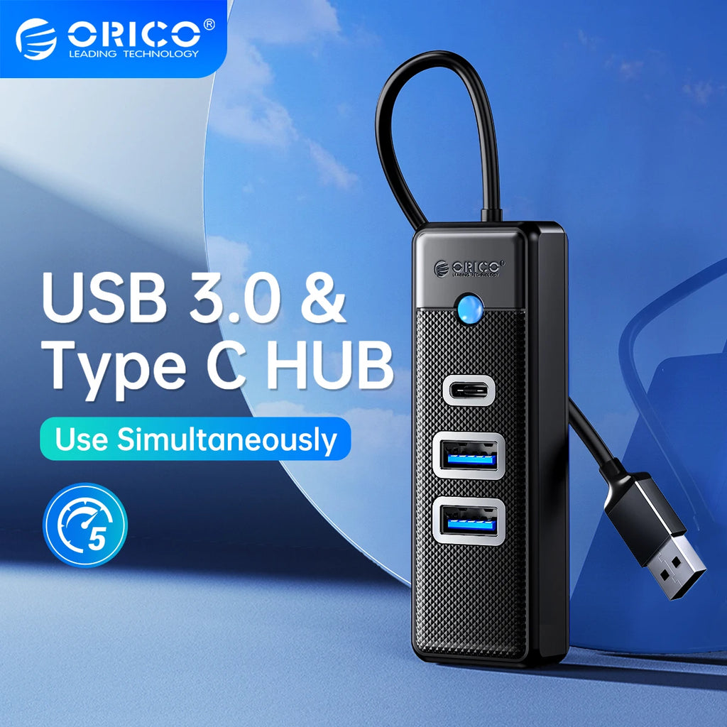 ORICO 5Gbps USB 3.0 Hub – USB-A & USB-C Options