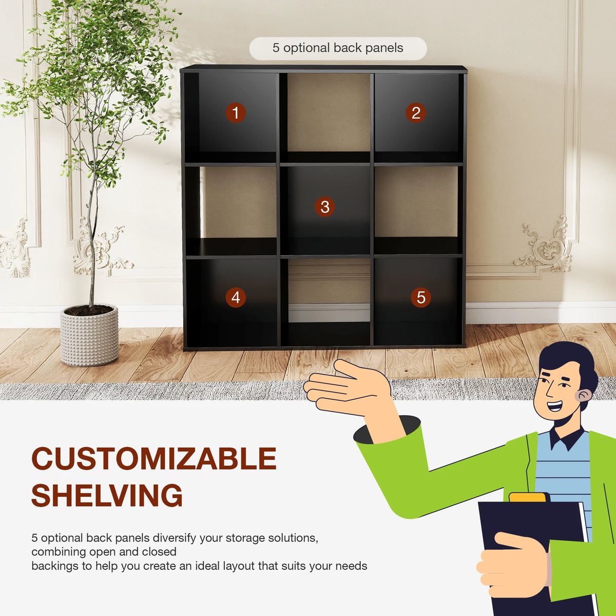 Cube Storage Bookcase – 6, 8 or 9 Cube