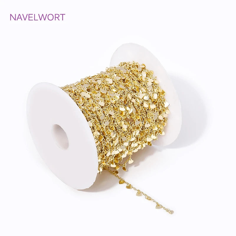 14K Gold-Plated Brass Jewelry-Making Chain