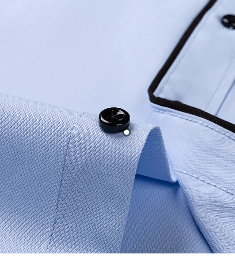 Camisa de vestir entallada de manga larga para hombre