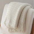 Nordic Knitted Tassel Throw Blanket