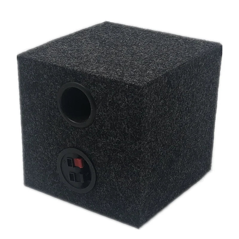 6 Inch 6.5" Speaker Empty Cabinet Wooden  Box Square MDF Felt Shell Car Modified Subwoofer Passive With Terminal