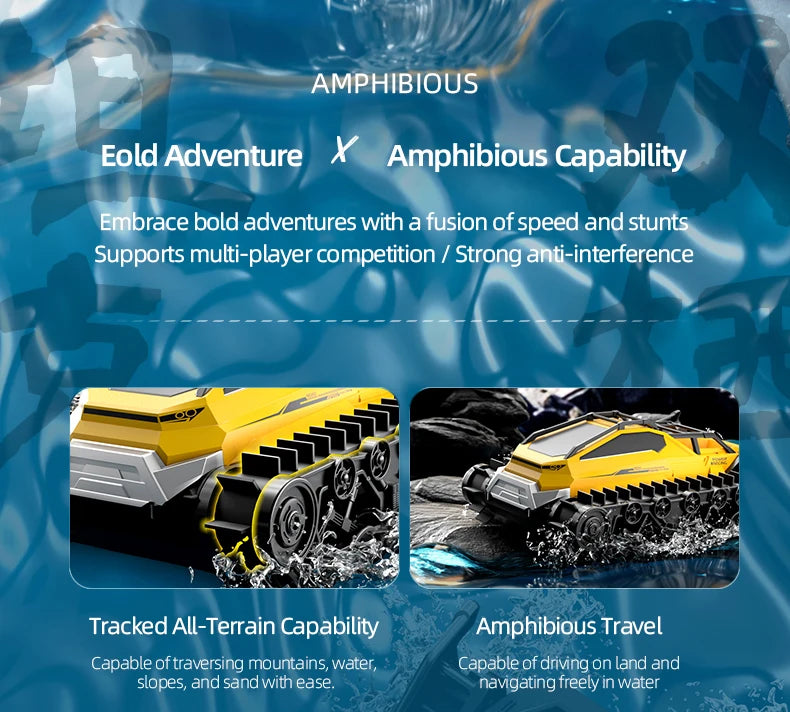 Rc Car JJRC Q183 Tank Track truck Remote Control Cars Off Road 2.4G Amphibious Crawler Climbing Electric Model Vehicles Toys