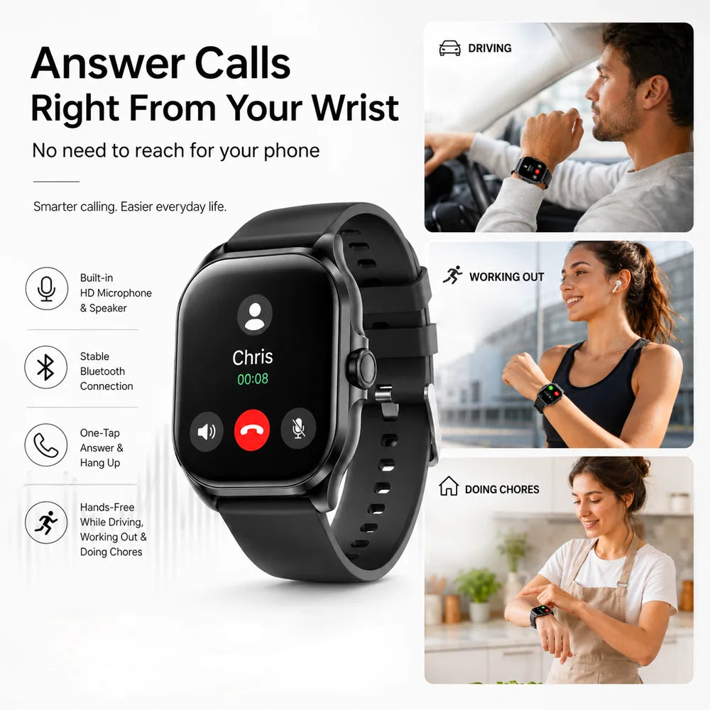 1.9-Inch Bluetooth Calling Fitness Smart Watch