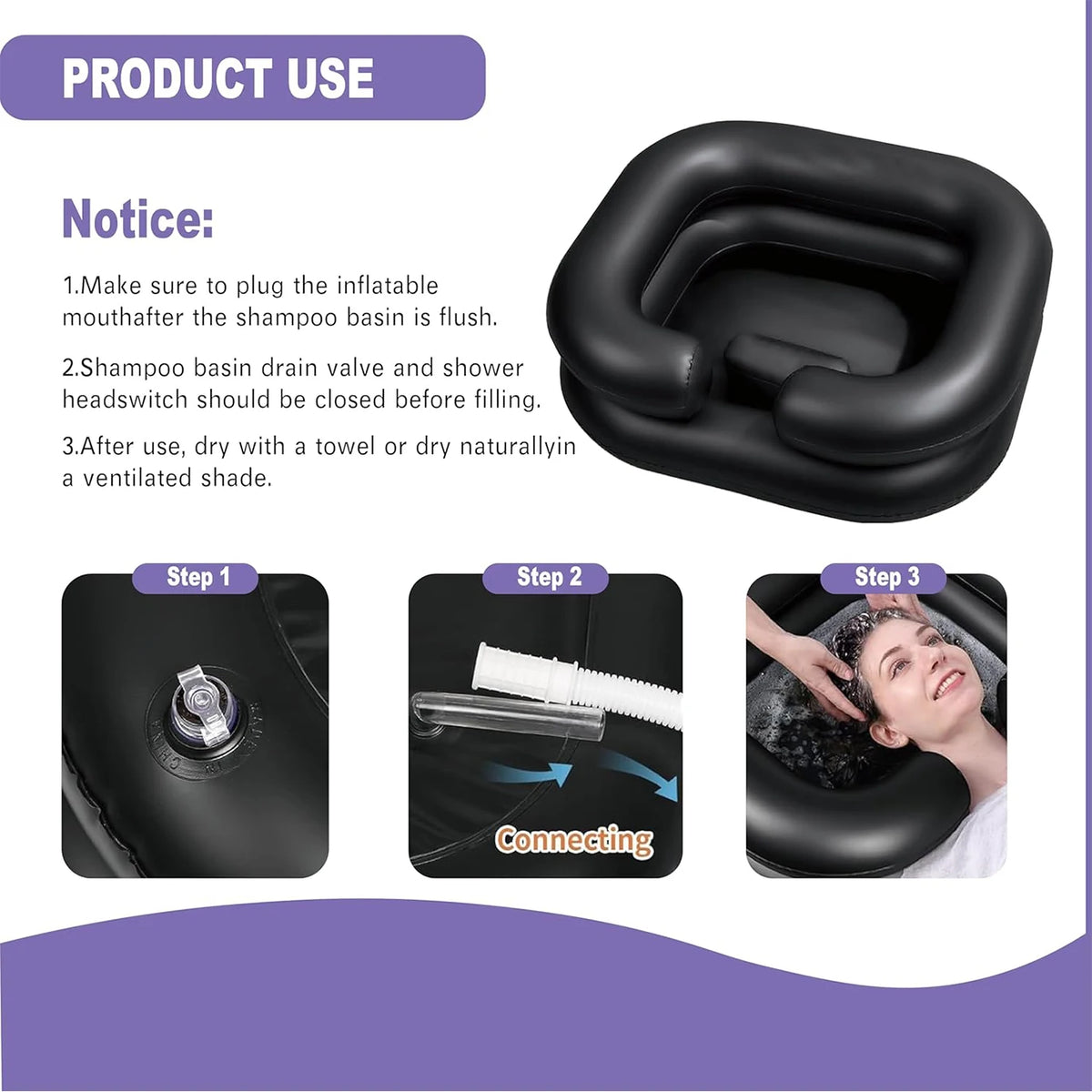 Portable Bedside Hair-Washing Basin