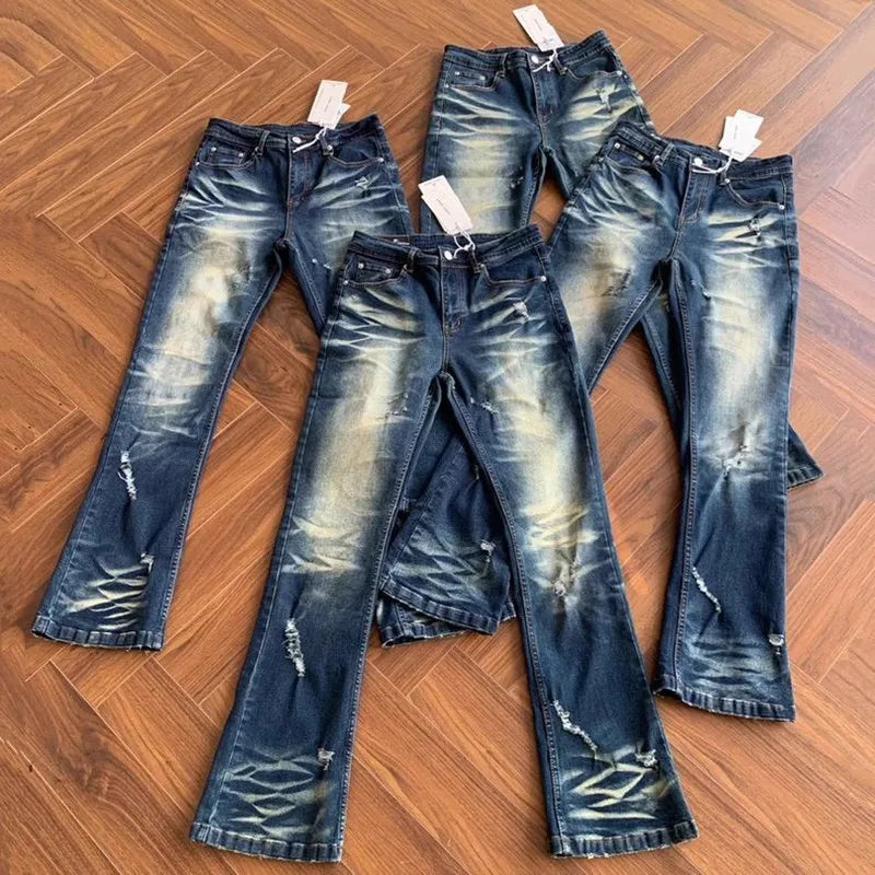 Men’s Vintage Bell-Bottom Denim Pants