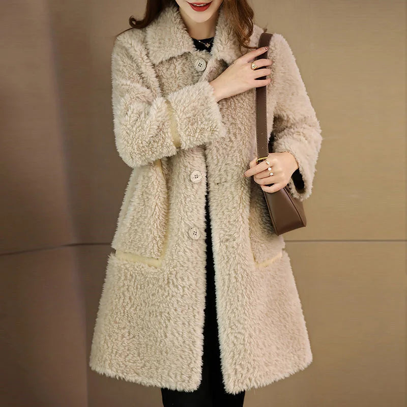 Women’s Long Wool-Blend Winter Coat