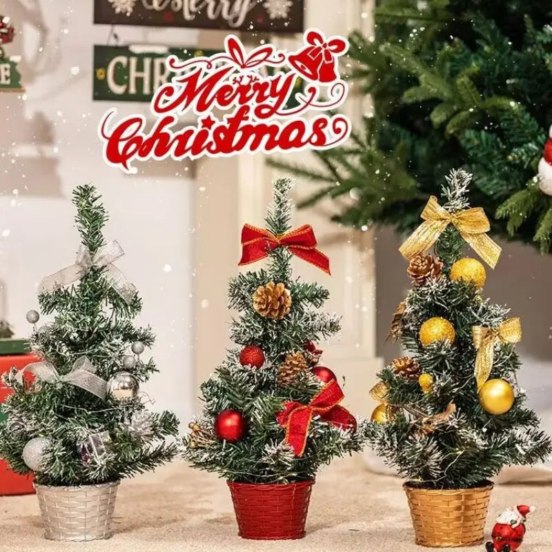 Mini Artificial Christmas Tree – 20/30/40 cm, Lighted & Unlighted Options