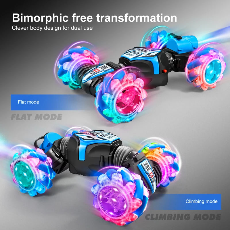 Top RC Stunt Car 2.4G Remote Control Cars RC Watch Gesture Sensor LED Rotation Gift Electronic Toy for Kids Boys