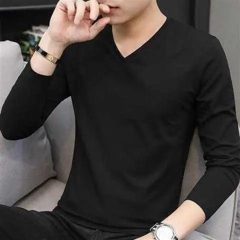 Men’s Long-Sleeve Performance T-Shirt – Crew & V-Neck Options