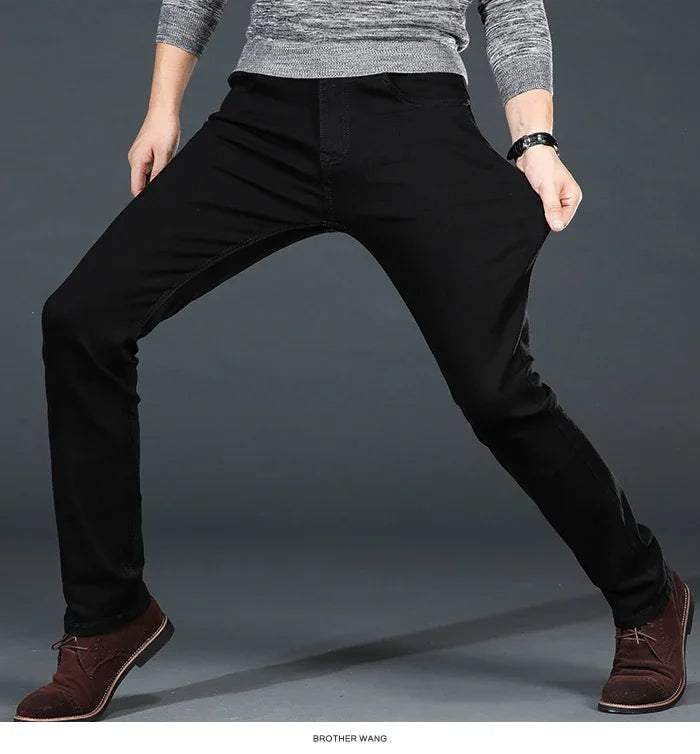 Men’s Black Straight-Leg Denim Jeans
