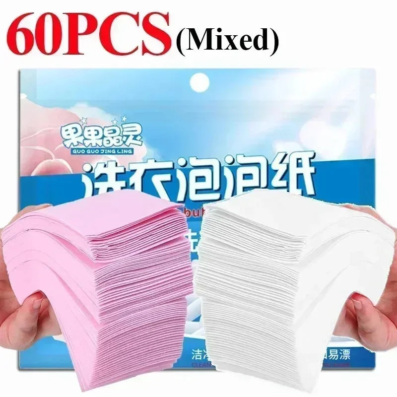 30/60/120pcs Soluble Laundry Tablets Powerful Stain Remover Laundry Soap Powder Washing Machine Cleaning Tablets Detergent