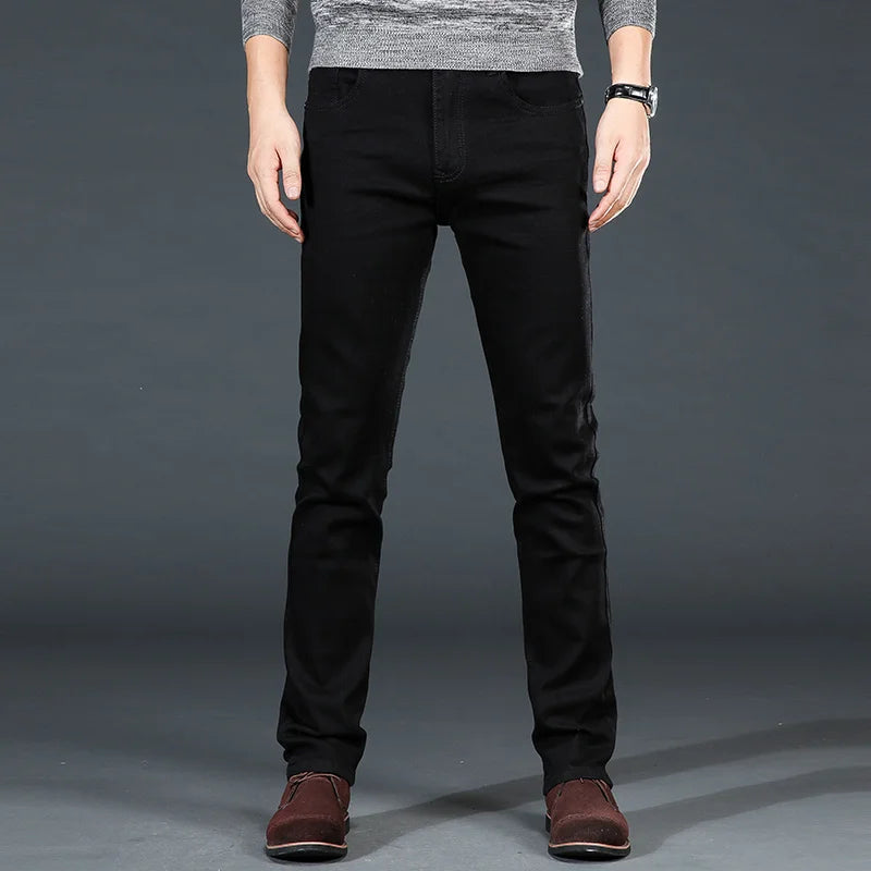 Men’s Black Straight-Leg Denim Jeans