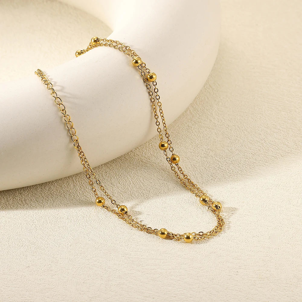 Women’s Stainless Steel Leaf & Heart Anklet