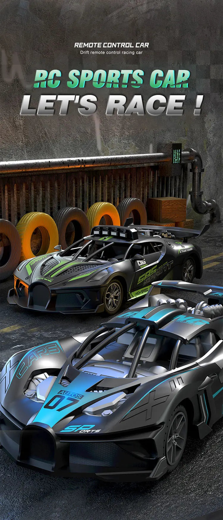 1/18 Rc Car Remote Control Cars High Speed Drift Sport Vehicle Sports Racing Car Toy Model Children Toys for Boys Birthday Gifts