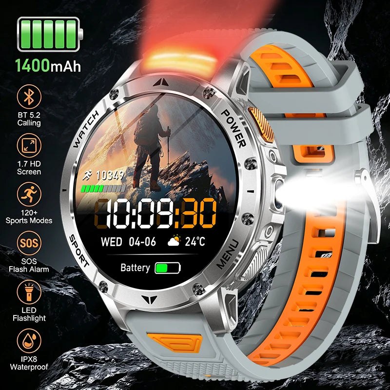 1.7-Inch IPX8 Smart Watch with SOS & Calling