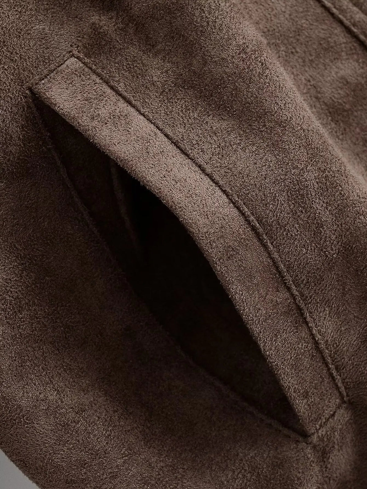 Women Brown Faux Leather Jackets Chic Casual Long Sleeve Lapel Loose Zipper Drawstring Coats Autumn Winter Streetwears Coats Padilla Innovations LLC
