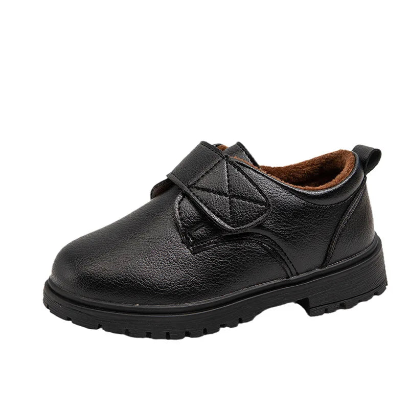 Zapatos de vestir escolares de piel negros para niño