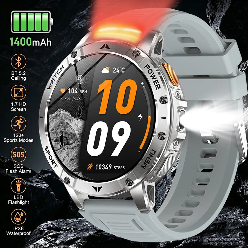 1.7-Inch IPX8 Smart Watch with SOS & Calling