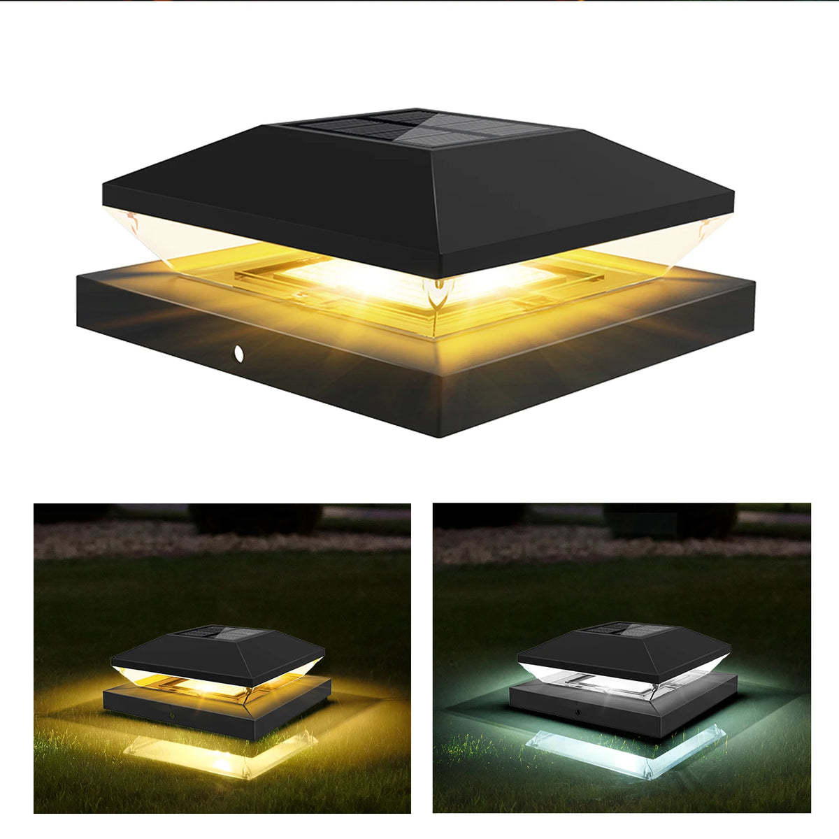 Solar LED Fence & Post Cap Lights – 1-Pack or 2-Pack