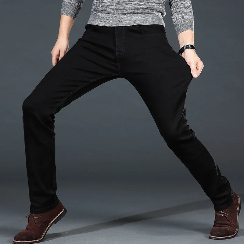 Men’s Black Straight-Leg Denim Jeans