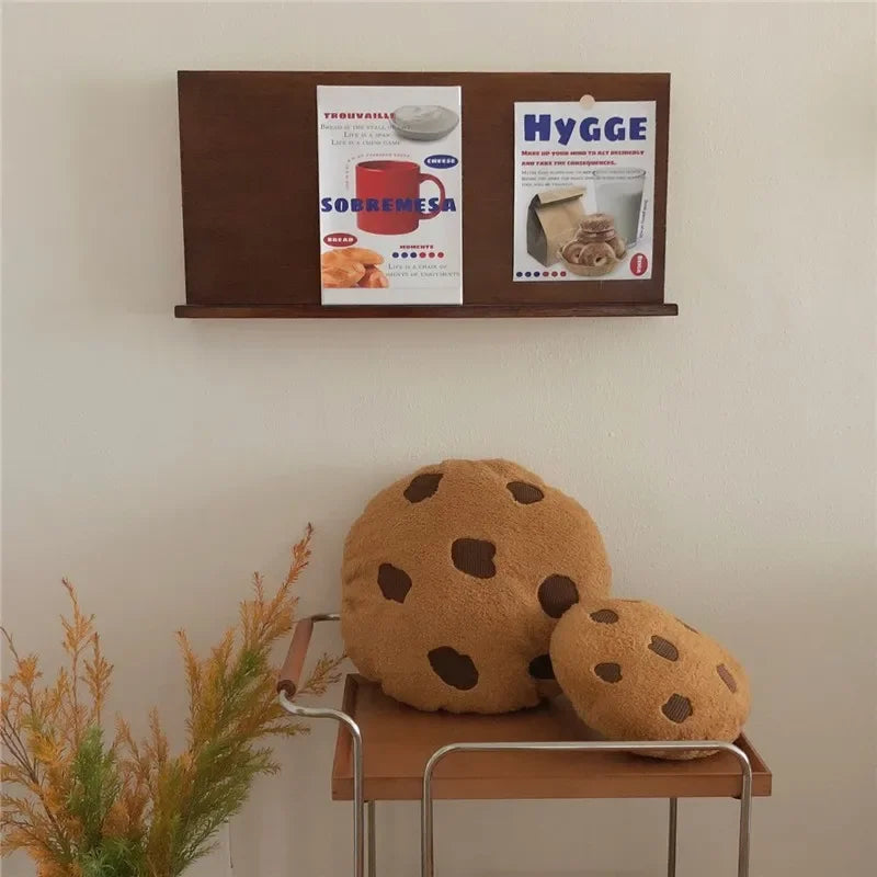Almohada de peluche de galleta con chispas de chocolate