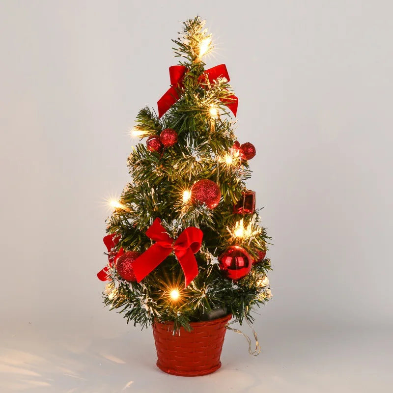 Mini Artificial Christmas Tree – 20/30/40 cm, Lighted & Unlighted Options