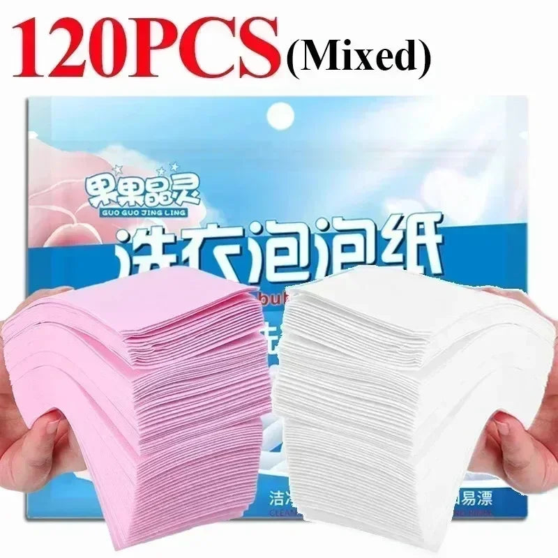 30/60/120pcs Soluble Laundry Tablets Powerful Stain Remover Laundry Soap Powder Washing Machine Cleaning Tablets Detergent