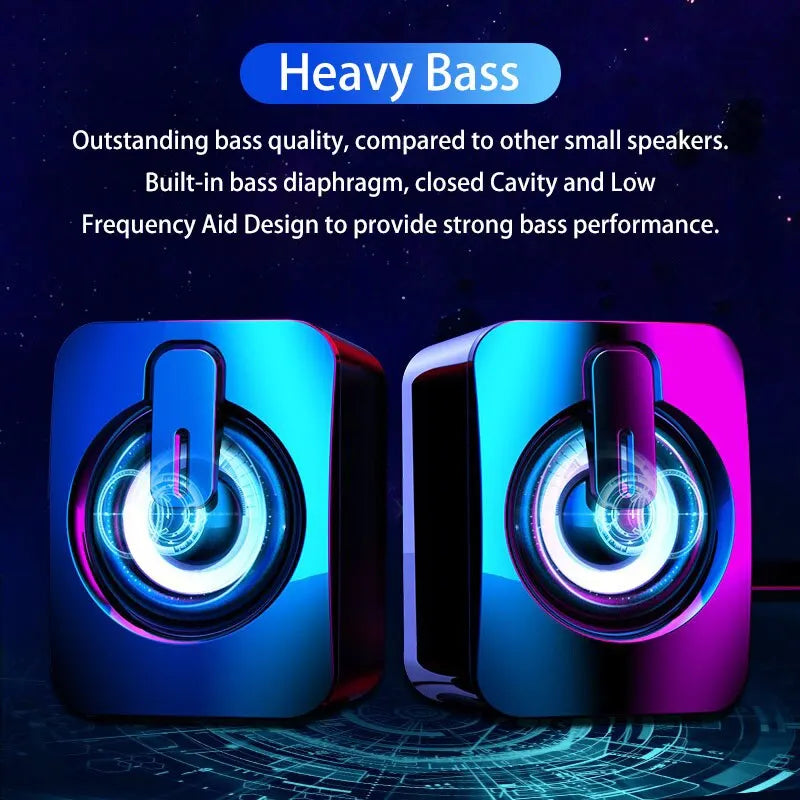 USB Stereo Computer Speakers – Standard & LED Options