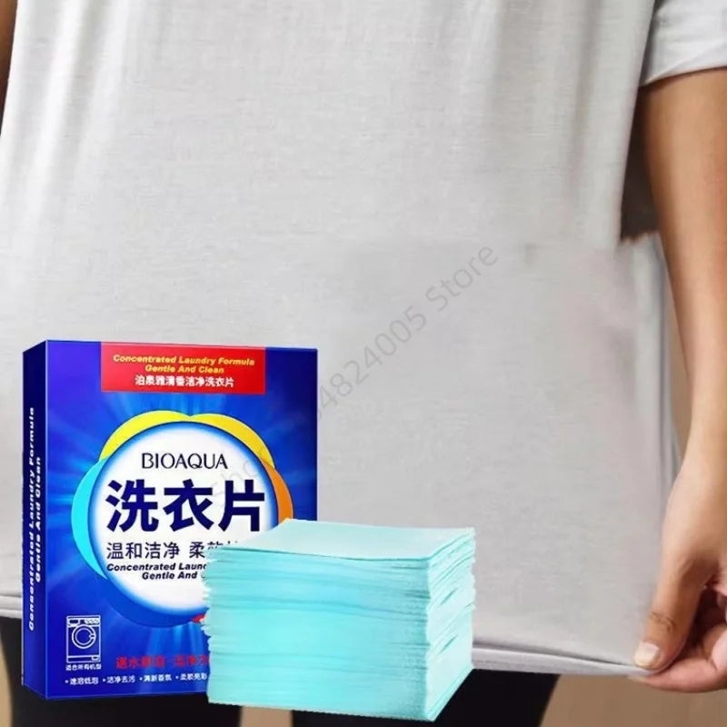 40Pcs Laundry Detergent Sheets Easy Dissolve Laundry Tablets Strong Deep Cleaning Detergent Laundry Soap for Washing Machine