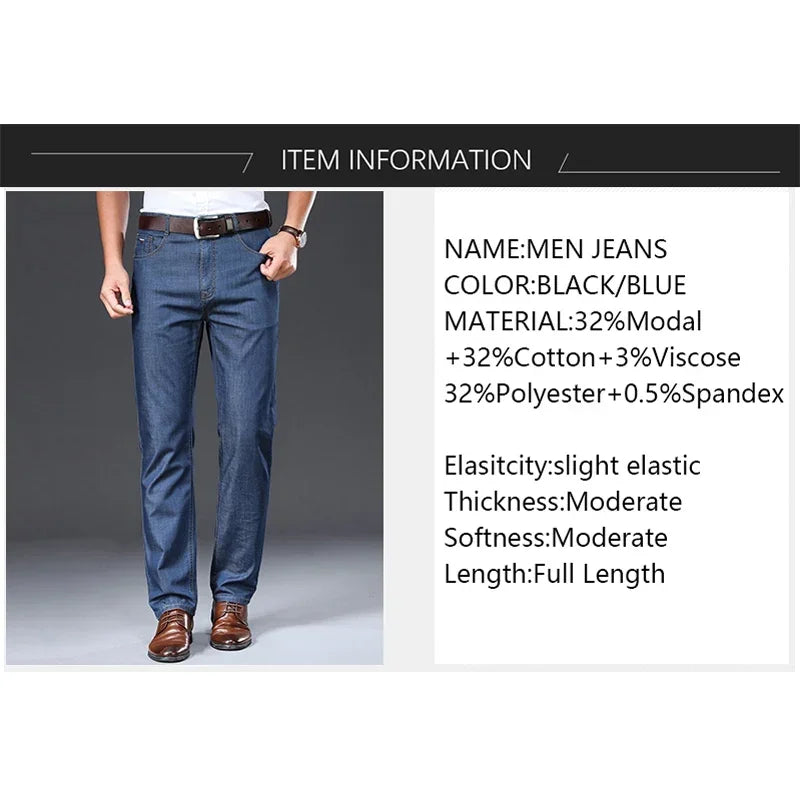 TFETTERS Men’s Straight-Leg Jeans – Black or Blue