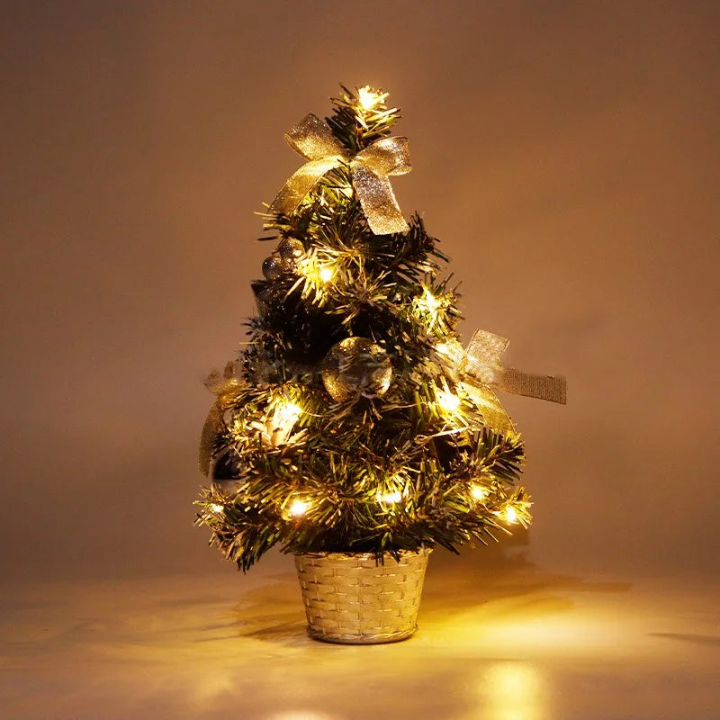 Christmas Tree Decorations Children DIY Handicraft Home Bedroom Party 20/30/40cm Artificial Christmas Tree 2023 New Year Gift