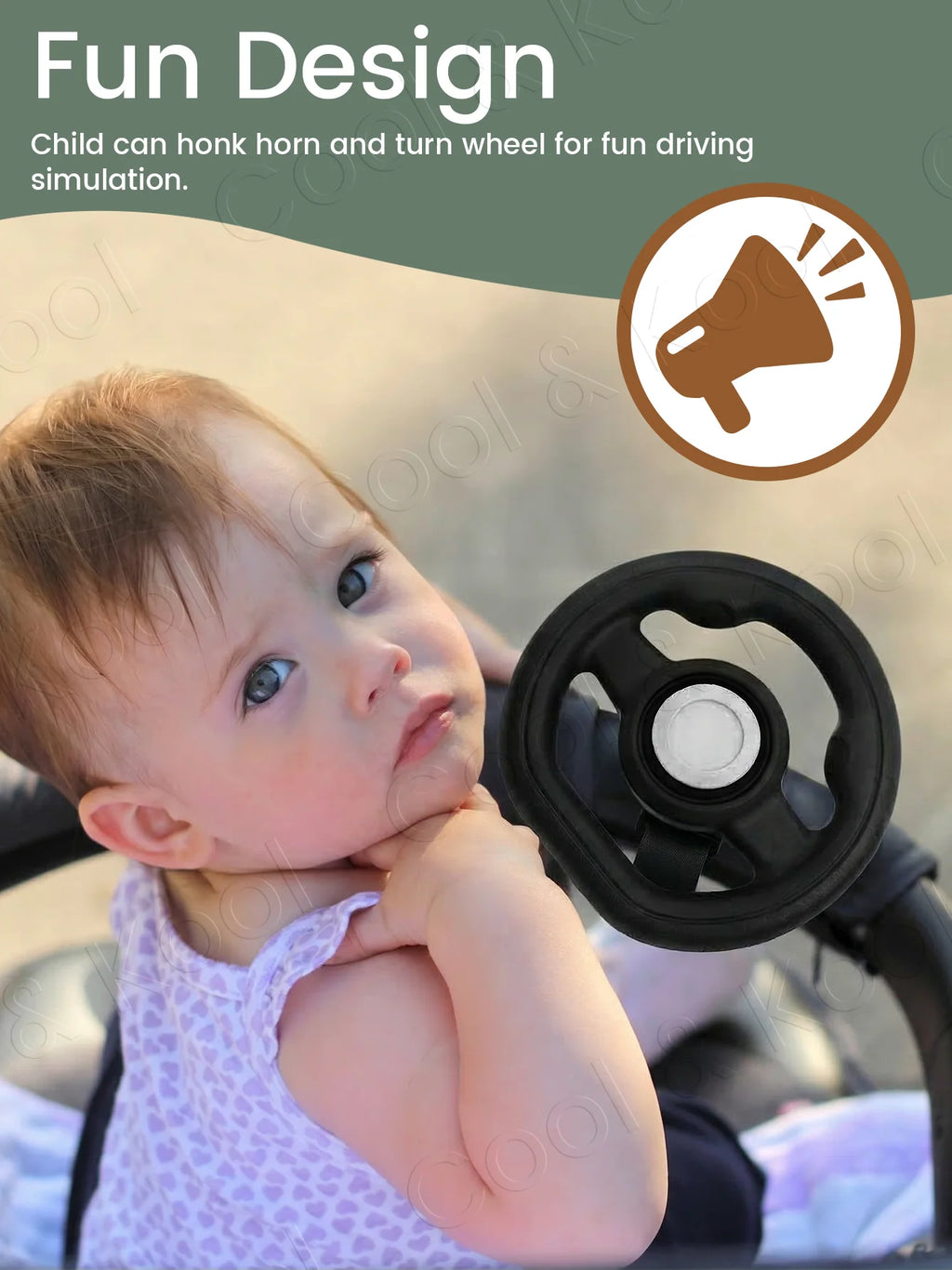 360° Stroller Steering Wheel Toy
