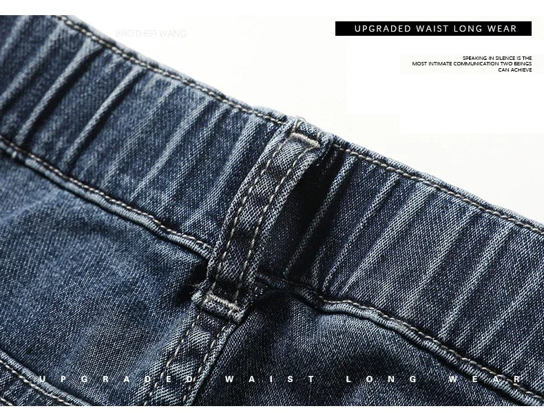 Men’s Classic Straight-Leg Jeans – Blue or Dark Gray