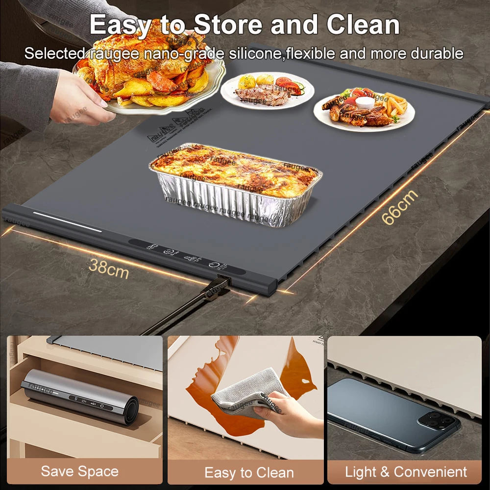 Manta Eléctrica Plegable para Calentar Alimentos
