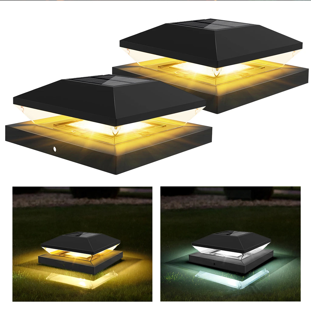 Solar LED Fence & Post Cap Lights – 1-Pack or 2-Pack