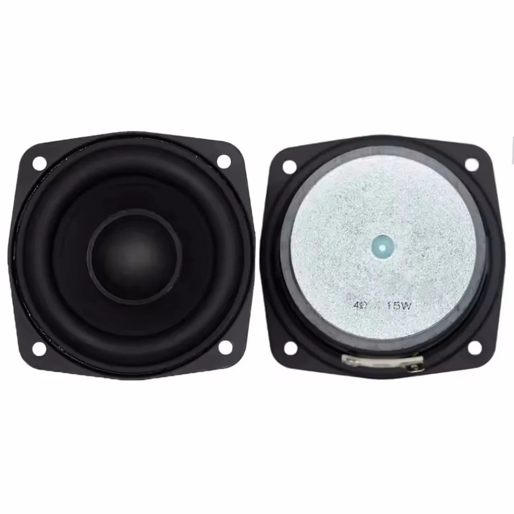 New 3 Inch Subwoofer Speaker 78MM 4 Ohm 15W Convex Cap Bass Square Woofer Dual Magnetic Speaker DIY Bookshelf Home Speakers