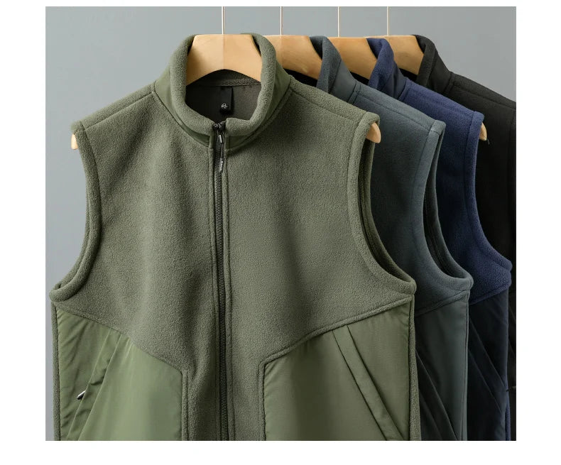 DUKEEN Men’s Stand-Collar Zip Vest