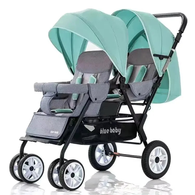 Foldable Tandem Double Baby Stroller