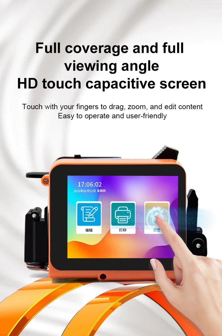 Portable Mini Printer Handheld Inkjet Printer Label Printer Expire Date QRCode Batch Number Pattern Packaging Bag Coding Machine