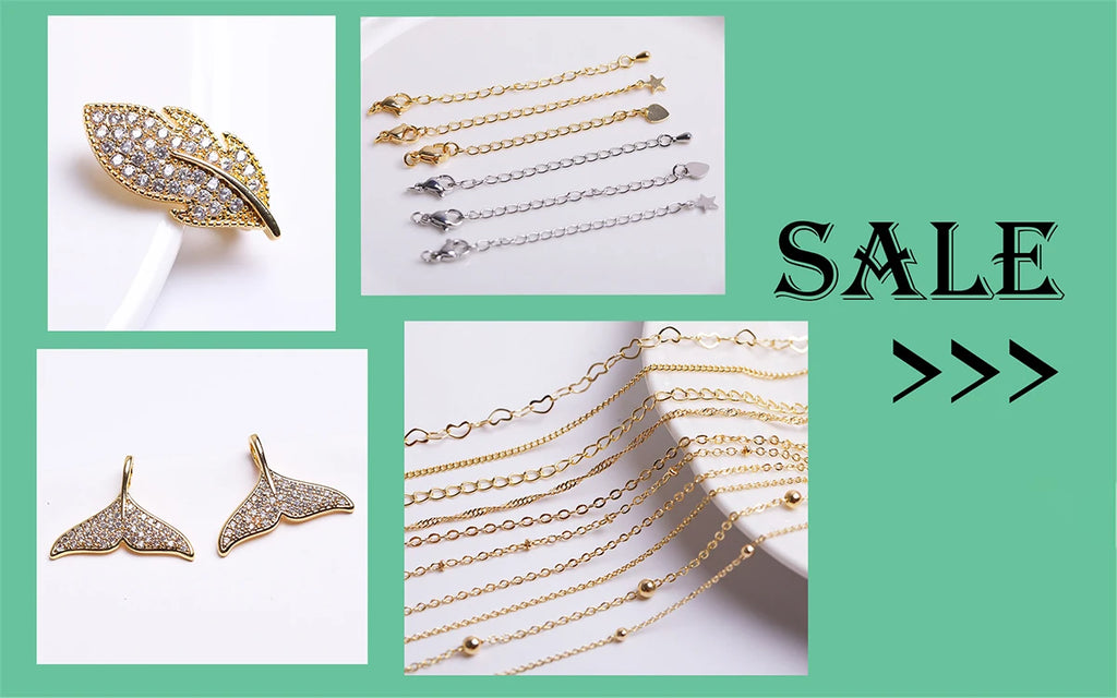 14K Gold-Plated Brass Jewelry-Making Chain